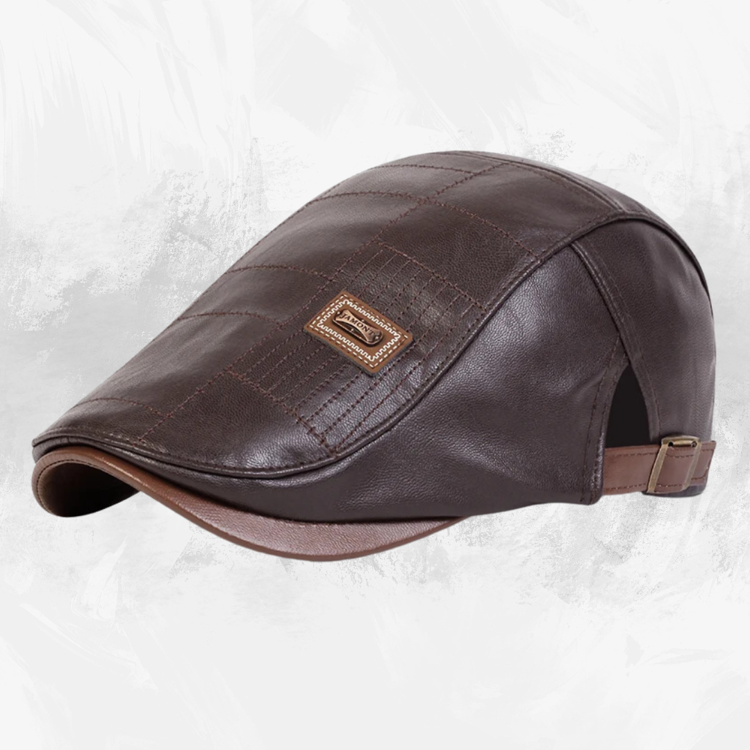 Béret Homme Rétro en cuir CITY EDGE