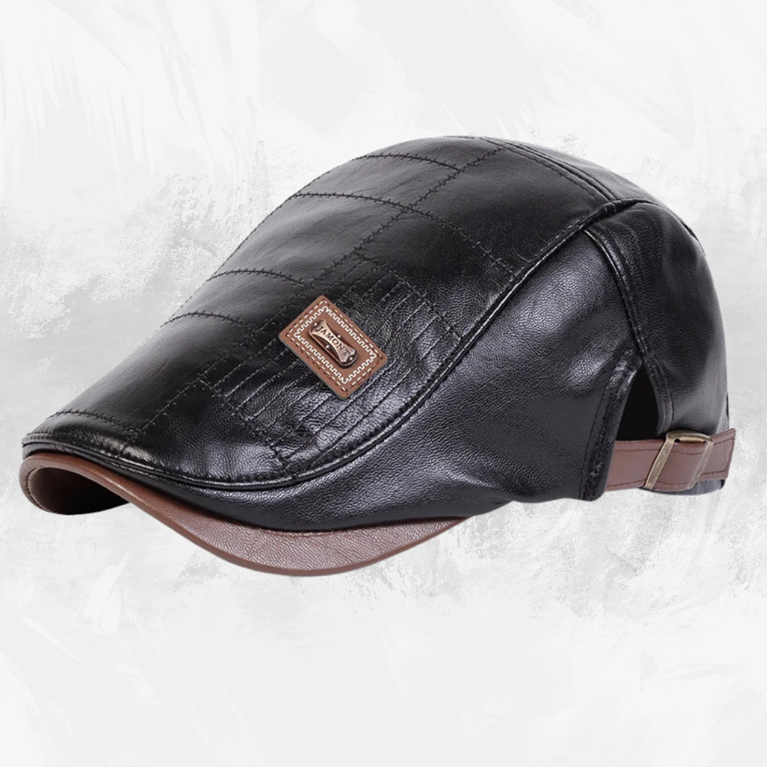 Béret Homme Rétro en cuir CITY EDGE