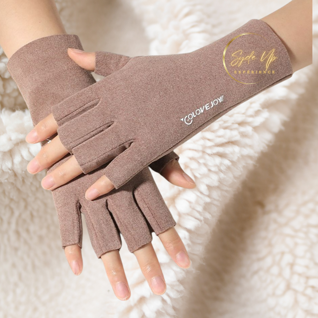 Gants à demi-doigts en polaire thermique - Confort et chaleur ❄️🧤